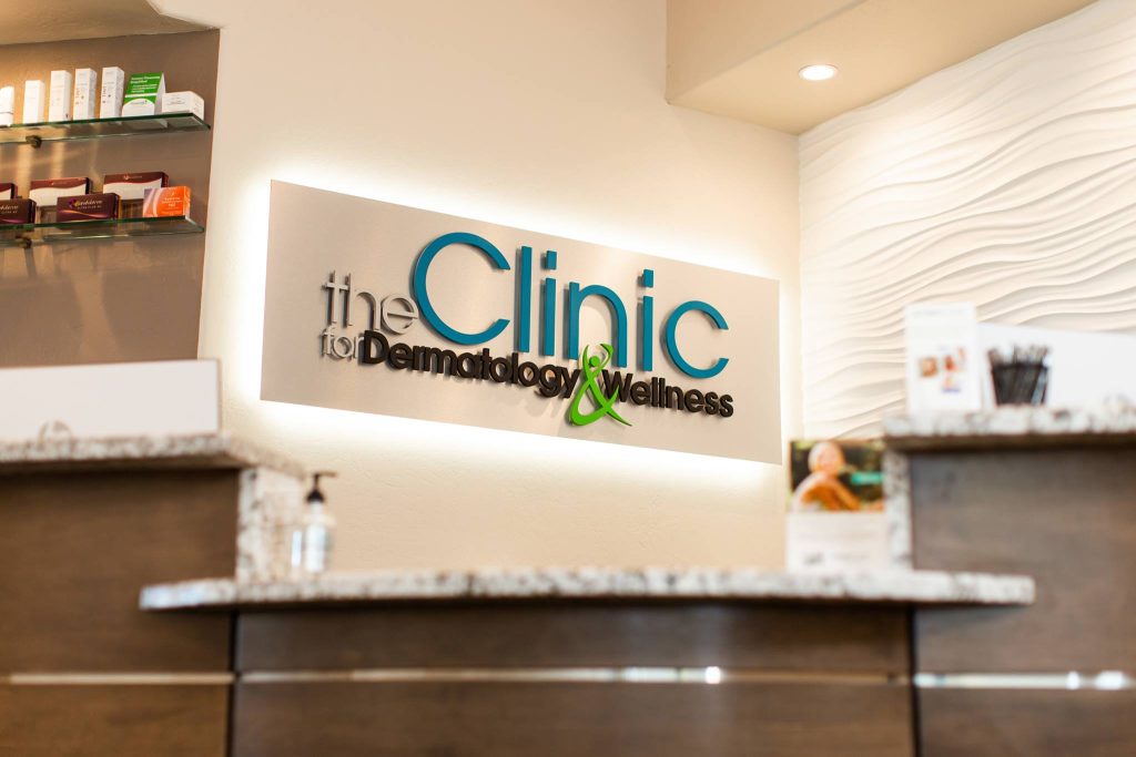 Front desk of the clinic for dermatology & wellness
