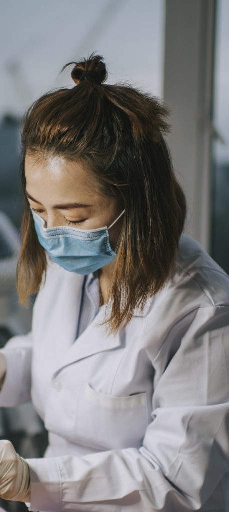 doctor examining patient